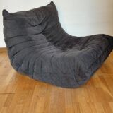 Togo armchair by Ligne Roset in anthracite alcantara.