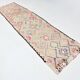 Tapis Kilim rose et crème, 94,378 cm