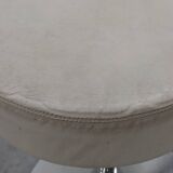 Vintage Mid-century design stool in chrome with white leather seat, 1970s