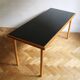 1960's Long Coffee Table with Black Opaxite Glass