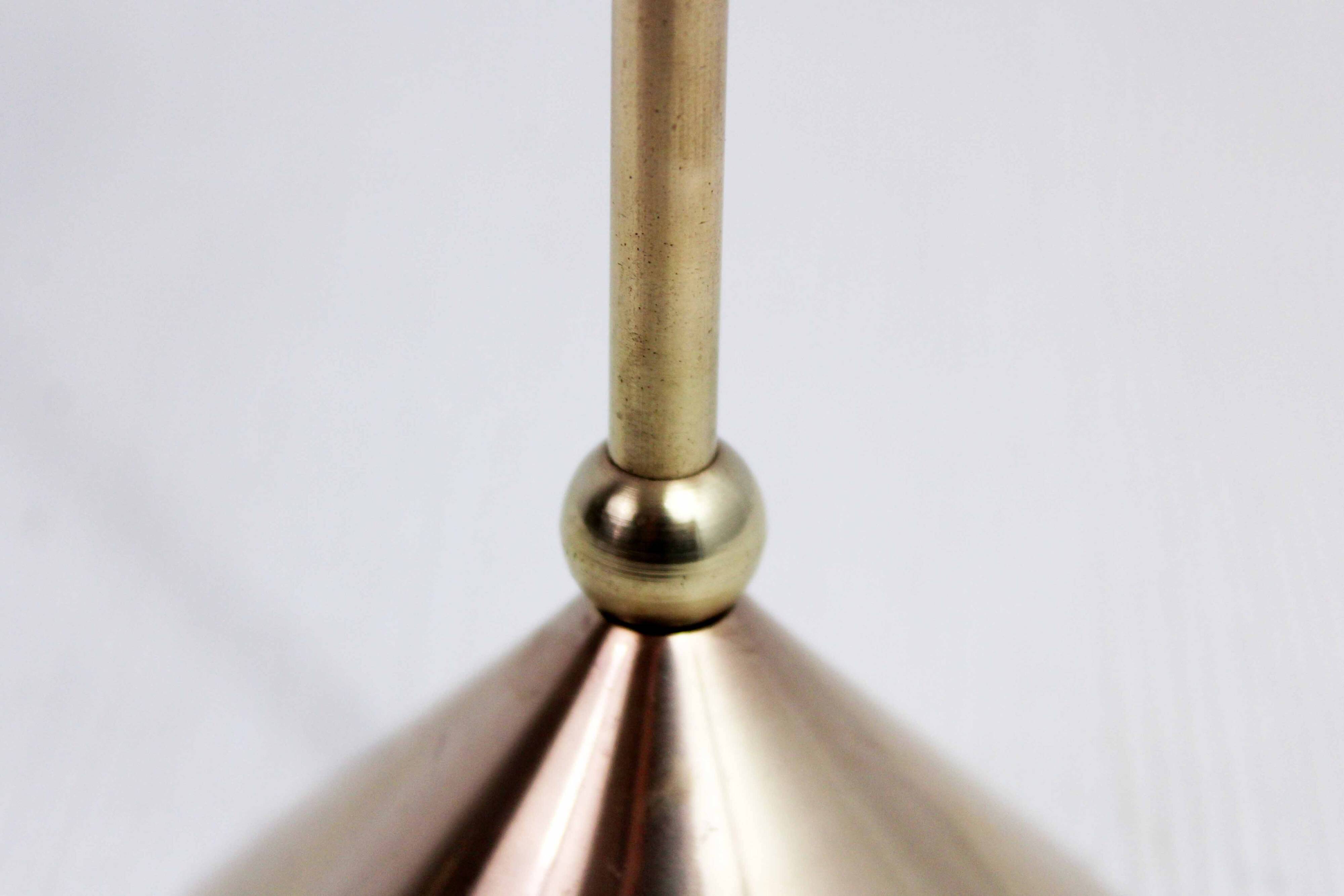 Scandinavian brass candle holder