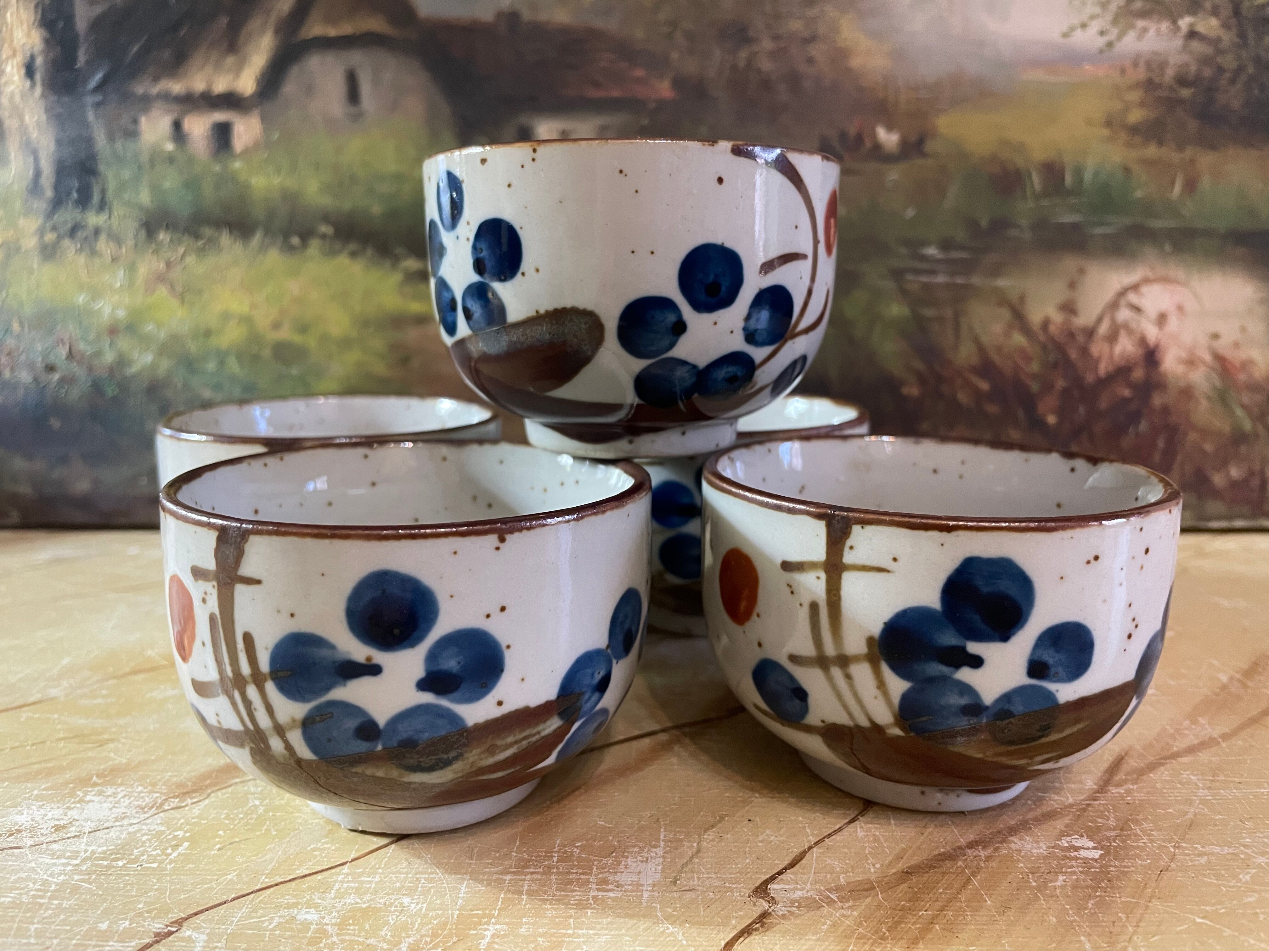 Vintage Japanese tea bowls