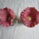 2 vases in pink opaline