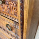 Meuble de rangement vitrine à 5 tiroirs style directoire