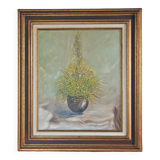 Painting on canvas and its frame