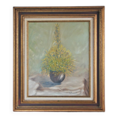 Painting on canvas and its frame