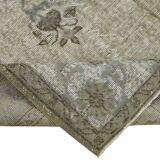 Overdyed Wool Vintage Handmade Carved Rug 173 cm x 272 cm