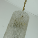 Vintage 1950s pendant lamp kalmar franken ice glass textured glass brass