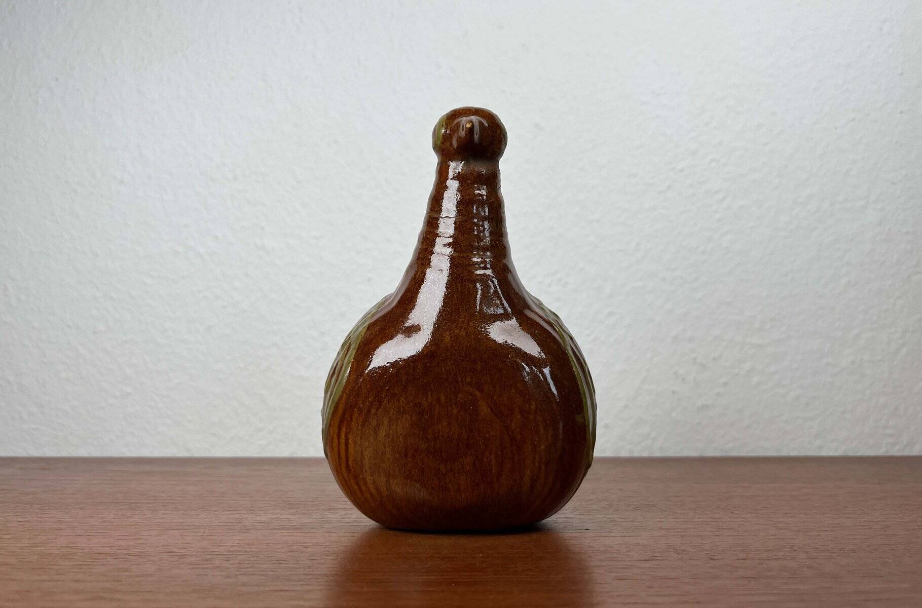 Bird-shaped pottery bottle from a modern Danish workshop, mid-century, 1960s.