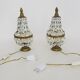 Pair of balloon lamps with pendants in Louis XVI Directoire style. 50