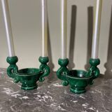 Paire de chandelier en ceramique