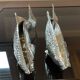 Pair of vintage fish mail holders in silver metal