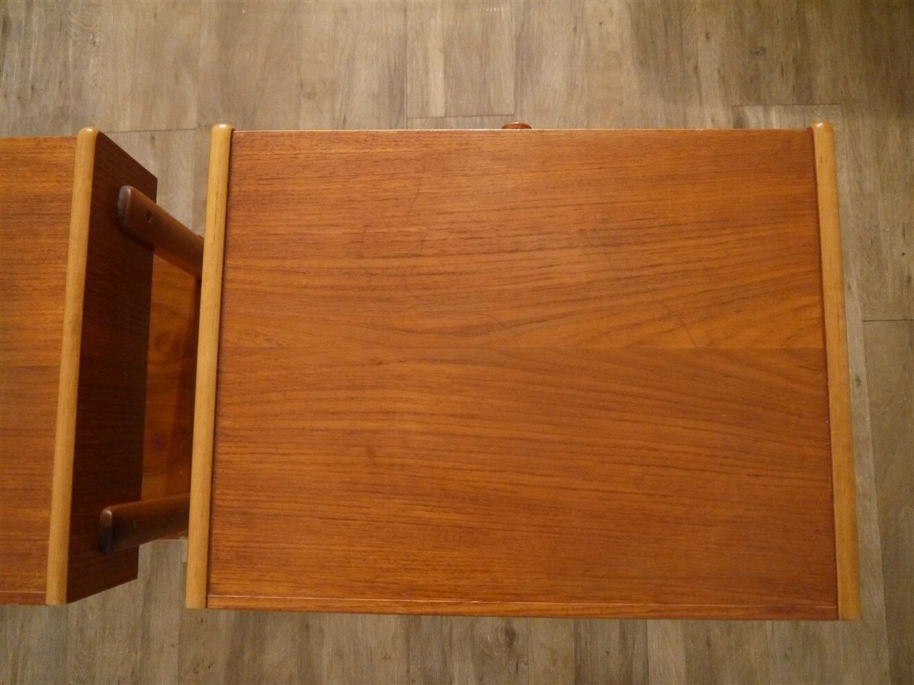 Pair of vintage Scandinavian teak bedside tables 1960