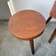 3 free-form oak tripod stools
