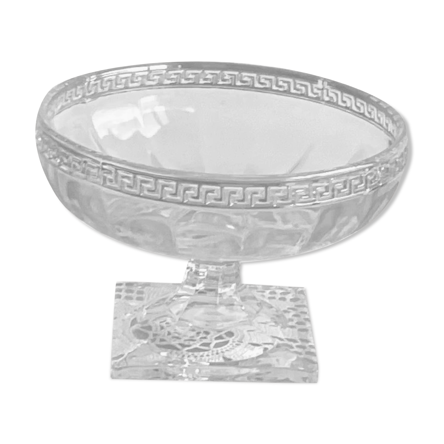 Standing cut square glass base