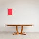 Brutalist extendable table in pine, Rainer Daumiller, Denmark, 1970s.
