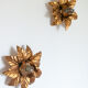 Paire d'appliques fleur