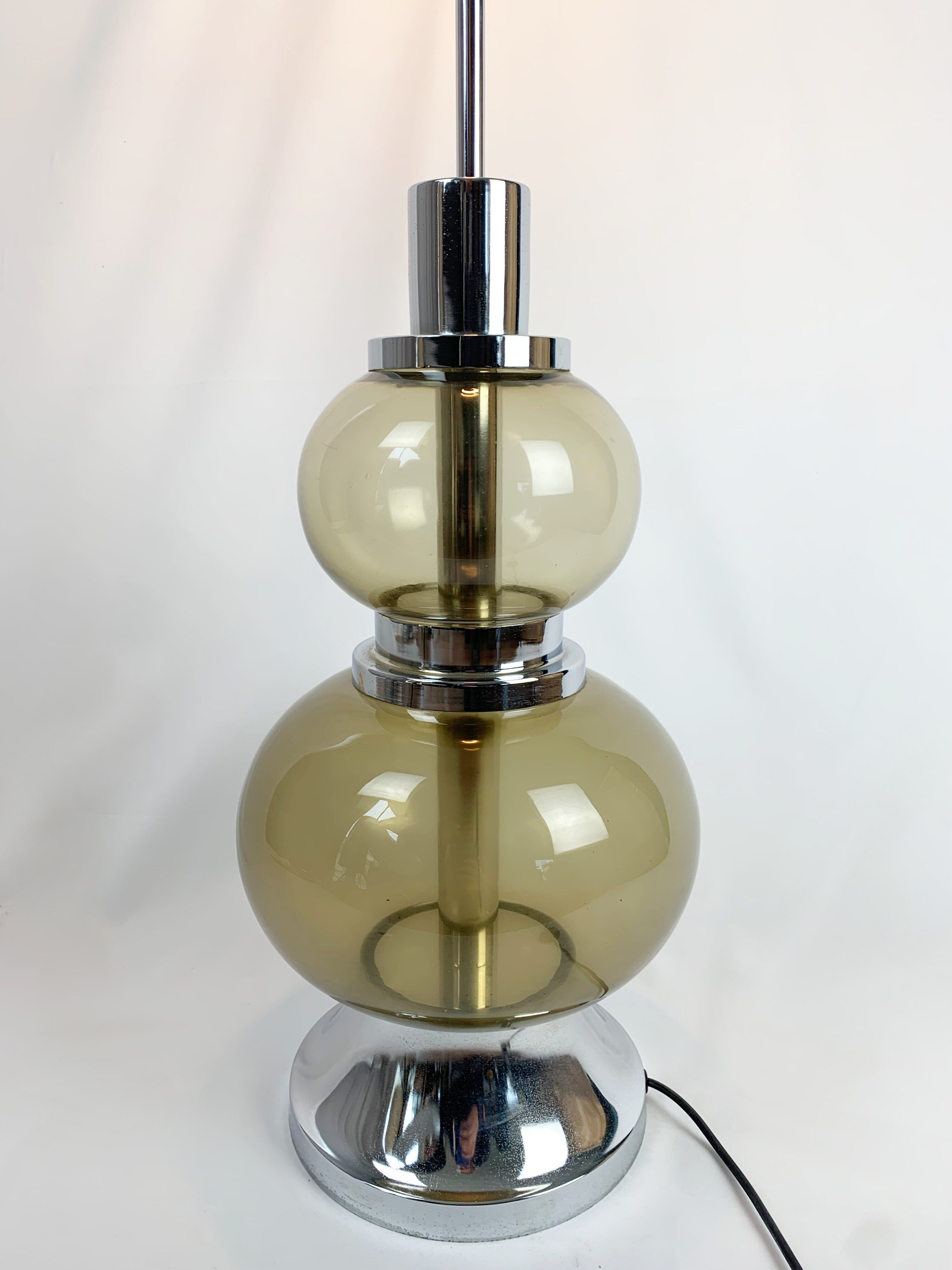 Lamp foot Glass and metal balls