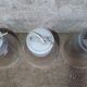 Set of 3 industrial pendants RZB Holophane glass - 1990s