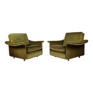 Paire de fauteuils vintage - velours