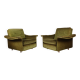 Pair of vintage velvet armchairs – 1960s