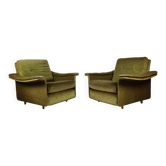 Pair of vintage velvet armchairs – 1960s