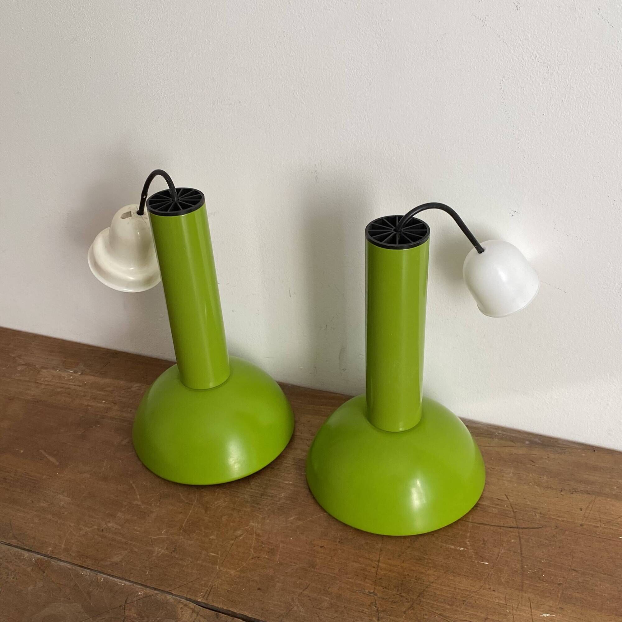 Lot de 2 suspensions lita. 1970. Space age.