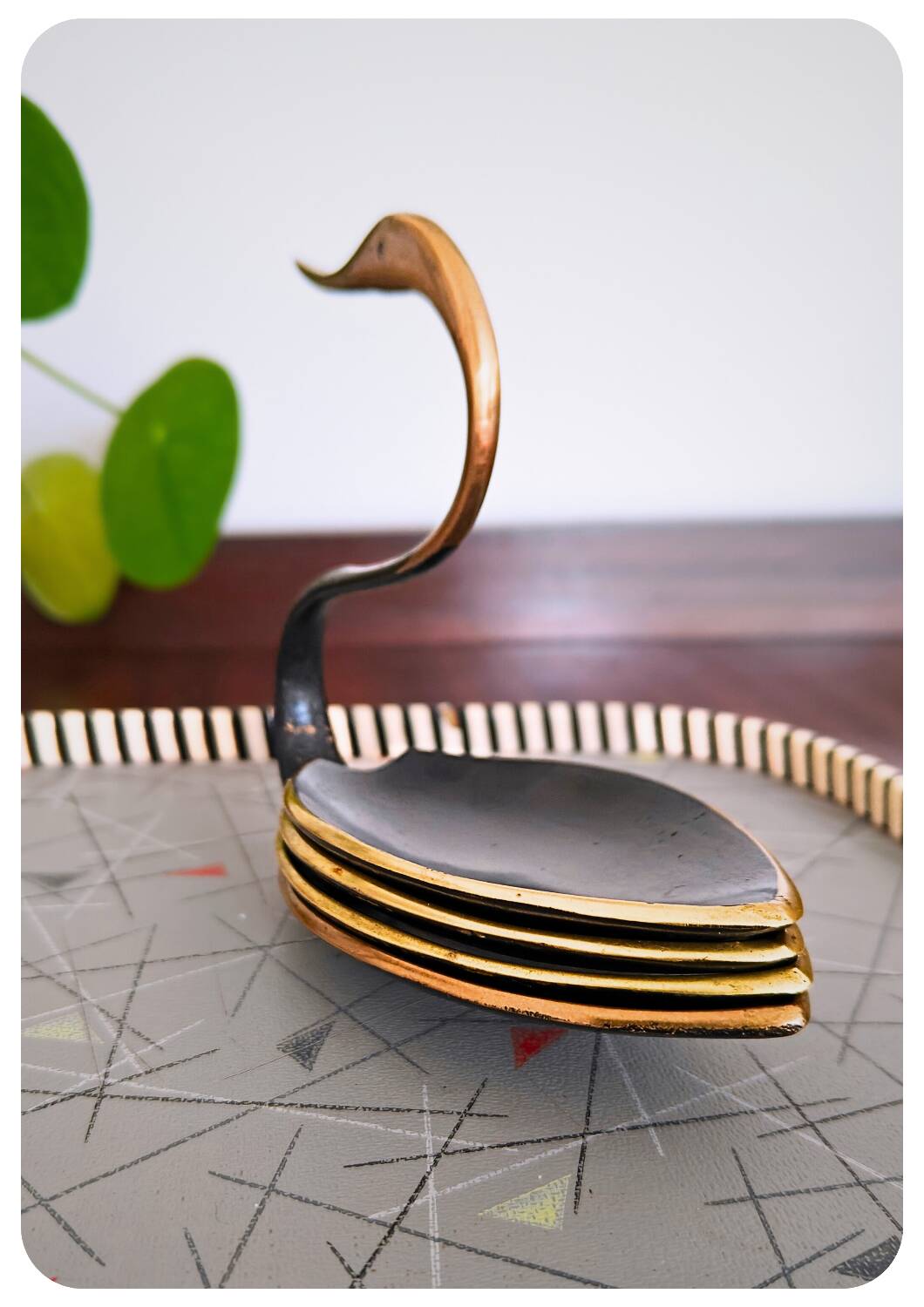 Cygne Cendriers Walter Bosse - lot de 4