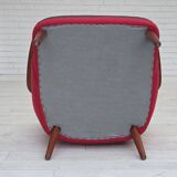 1960s, Danish designed armchair, reupholstered, furniture wool.