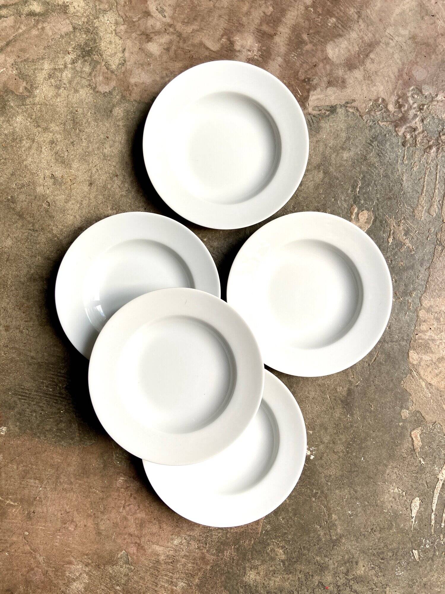 5 soup plates in Limoges porcelain