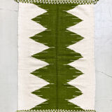Kilim Moroccan Berber ecru with green patterns 172x103cm