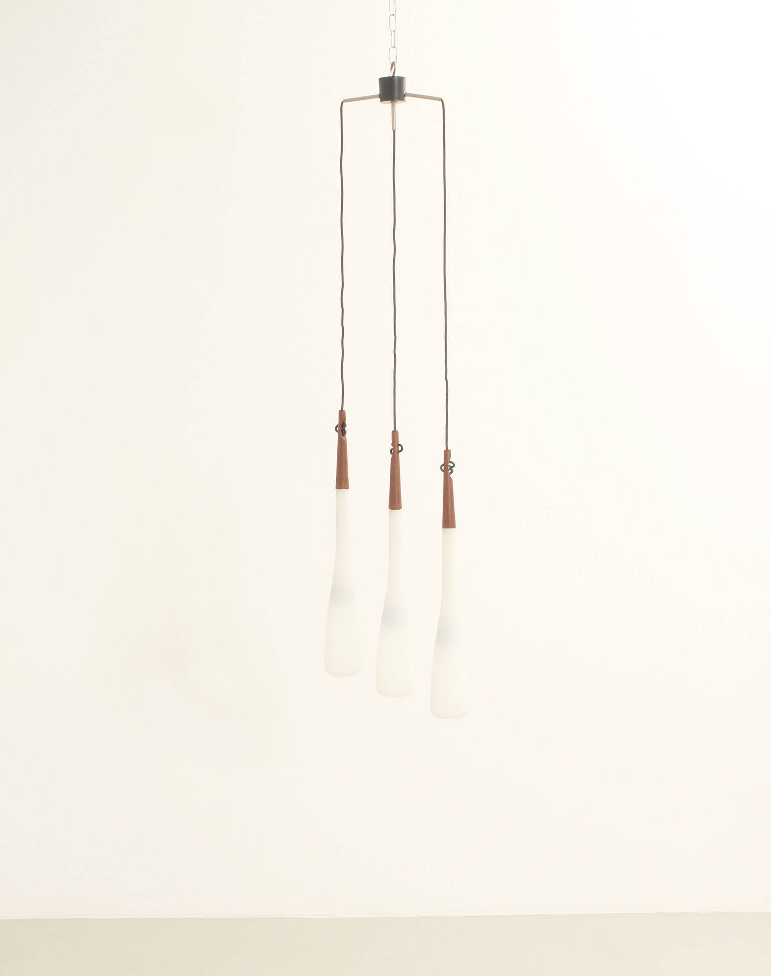 Suspension Drop triple by Uno & Östen Kristiansson for Luxus, Sweden.