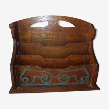 Ancien porte-lettres courrier en bois