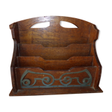 Ancien porte-lettres courrier en bois