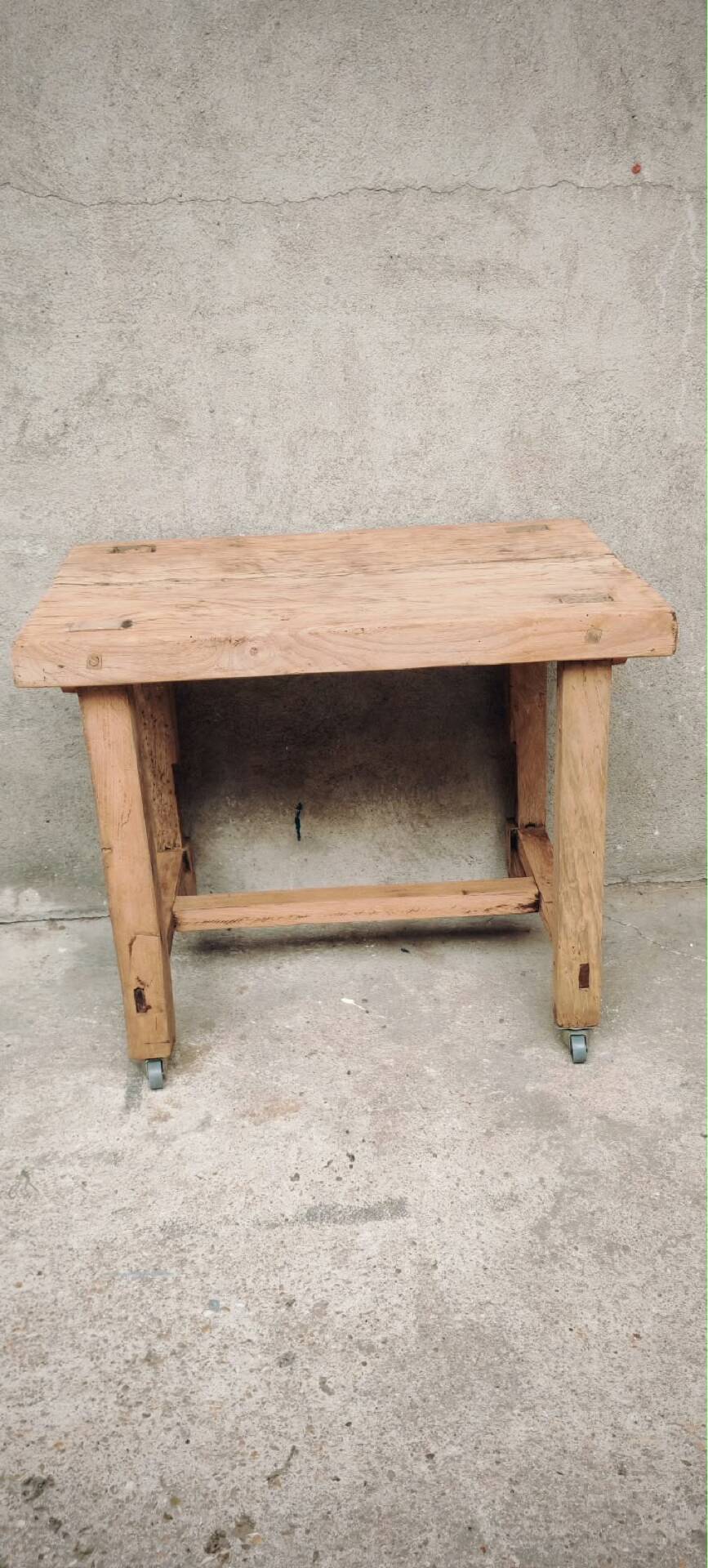 Bedside table - old workbench