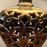 Lampe vintage en laiton massif ajouré