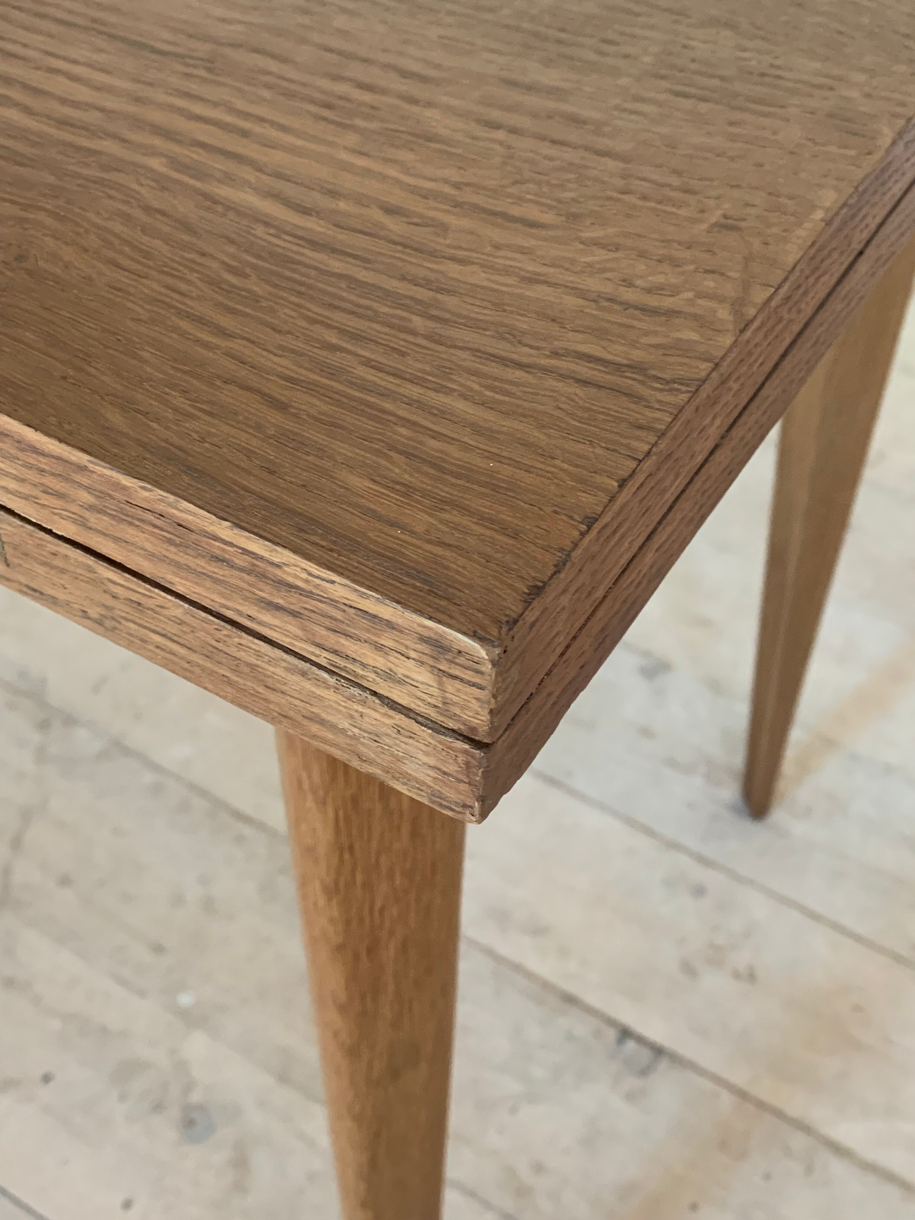 Vintage oak wallet table