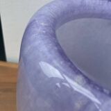 Vase Lancel en verre moucheté mauve