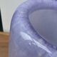 Vase Lancel en verre moucheté mauve