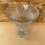 Old vase cristallerie lorraine cut crystal made in France vintage
