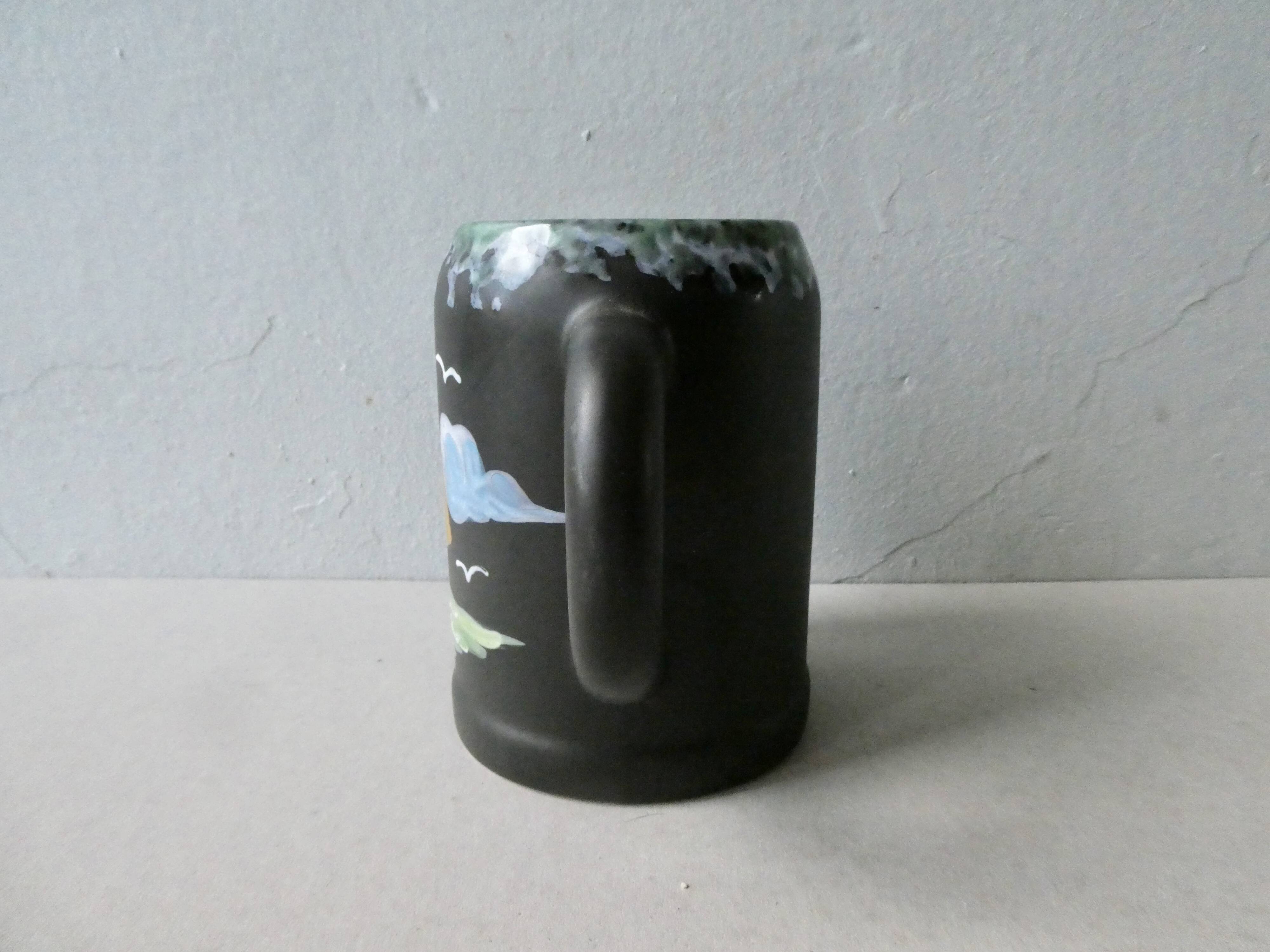 Ceramic mug Cap Gris Nez by Gabriel Fourmaintraux, 50s