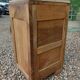 Petit meuble/chevet bois ancien et marbre rose