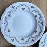 Set of 6 hollow porcelain plates
