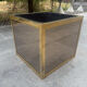 Jardinière métal dorée miroir Italie 1970