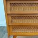 compass leg commode, wicker, vintage