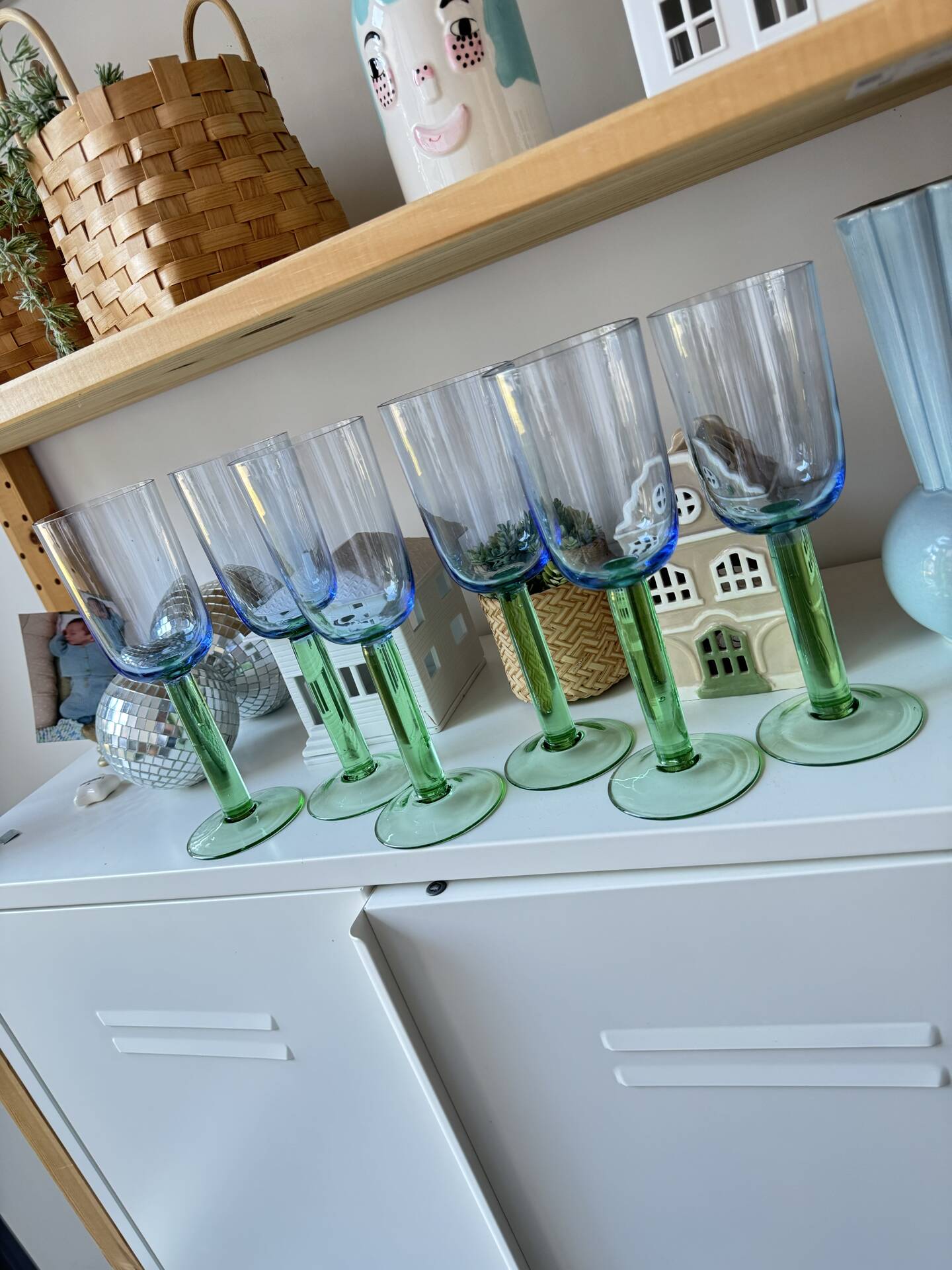 Superbe verres à pied vintage