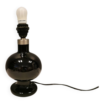 Lampe de table Holmegaard modèle "Bridge-opal" - noire, conçue par Michael Bang en 1978