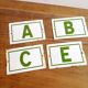 Set of 4 old industrial enamelled plates figures