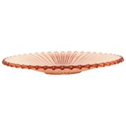 Art Deco Fruit Bowl Pink Pressed Glass Depression Glass 30cm