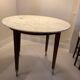 Table Haute Marbre Carrara + 5 Tabourets "Neoz" par Philippe Starck /Draide